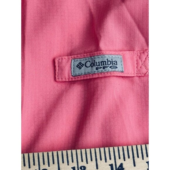 Columbia PFG Women's Long Sleeve Button-Up Fishing Shirt Coral.Size Medium - Picture 7 of 9